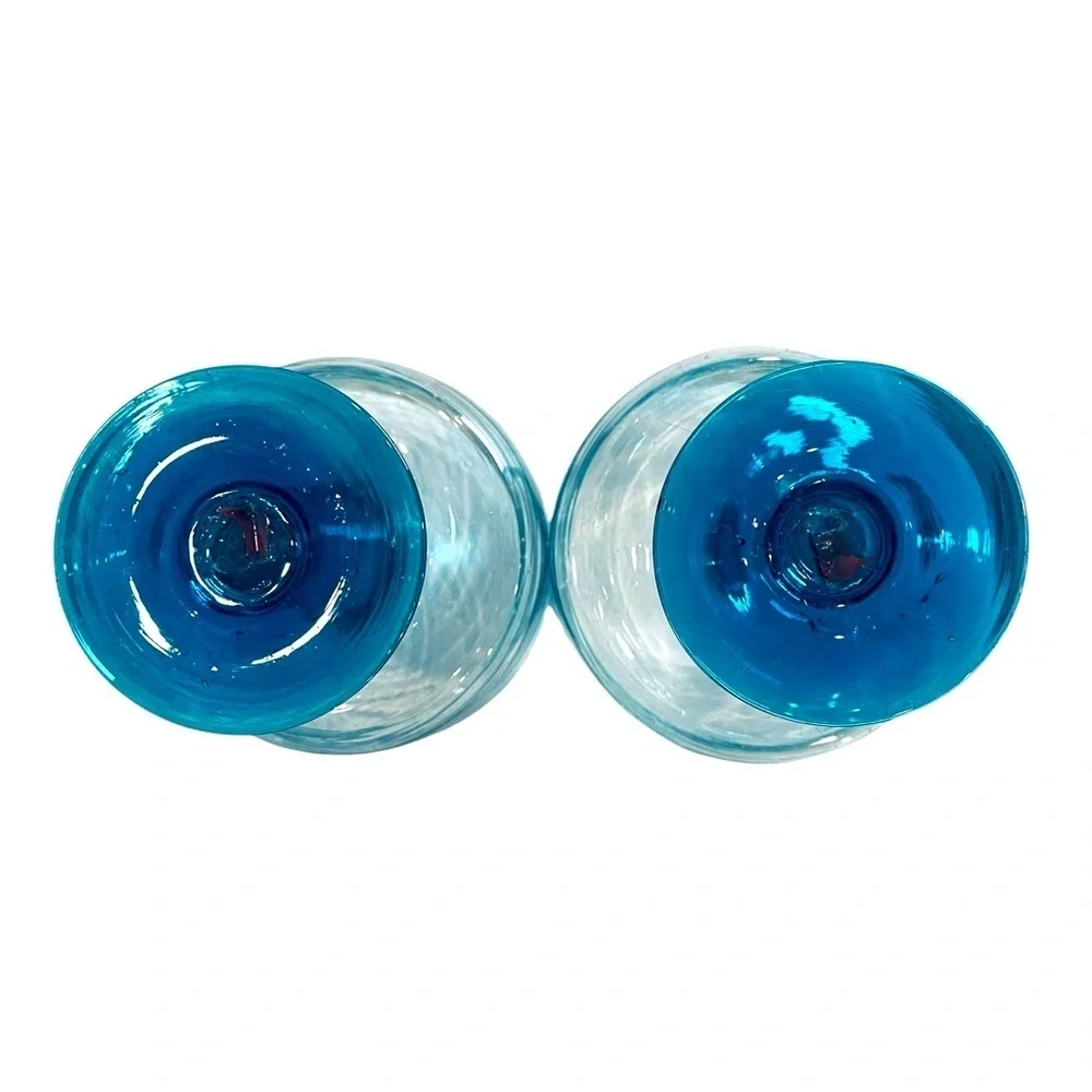 Mexican Hand Blown Glass – Set of 2 Hand Blown Margarita Glasses (16 oz)